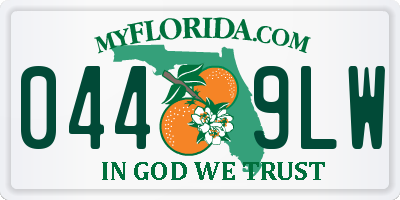 FL license plate 0449LW