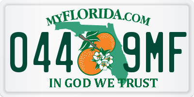 FL license plate 0449MF