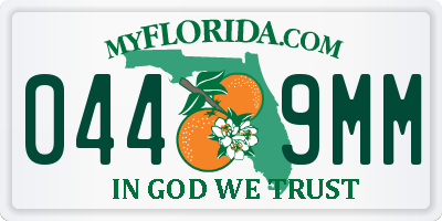 FL license plate 0449MM