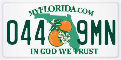 FL license plate 0449MN