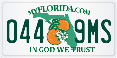 FL license plate 0449MS