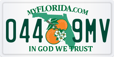 FL license plate 0449MV