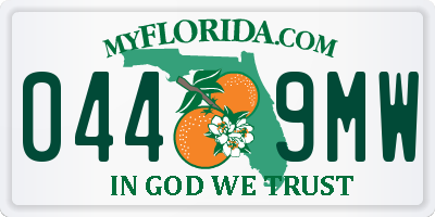FL license plate 0449MW
