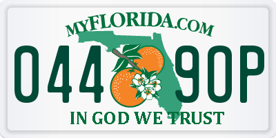 FL license plate 0449OP