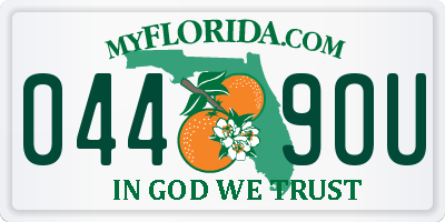 FL license plate 0449OU