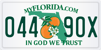 FL license plate 0449OX