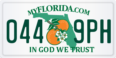 FL license plate 0449PH