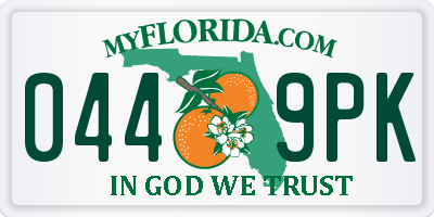 FL license plate 0449PK