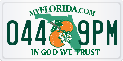 FL license plate 0449PM