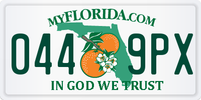 FL license plate 0449PX