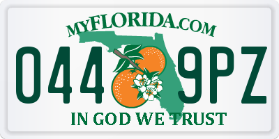 FL license plate 0449PZ