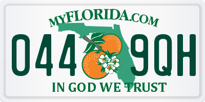 FL license plate 0449QH