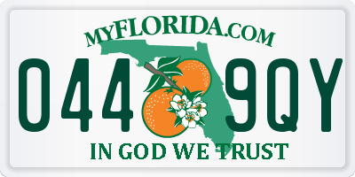 FL license plate 0449QY