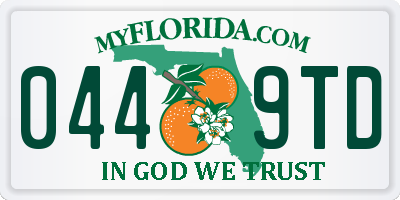 FL license plate 0449TD