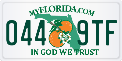 FL license plate 0449TF