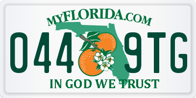 FL license plate 0449TG