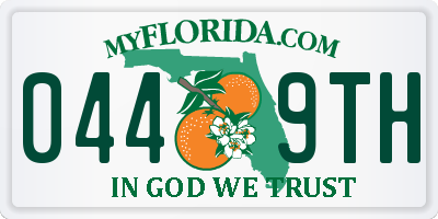 FL license plate 0449TH