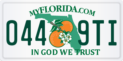 FL license plate 0449TI