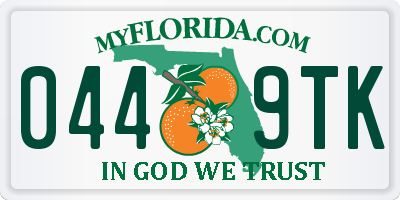 FL license plate 0449TK