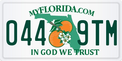 FL license plate 0449TM