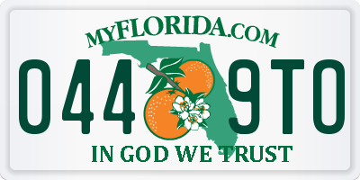 FL license plate 0449TO
