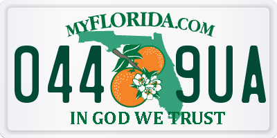 FL license plate 0449UA