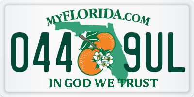 FL license plate 0449UL