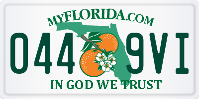 FL license plate 0449VI