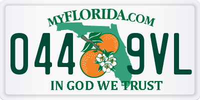 FL license plate 0449VL