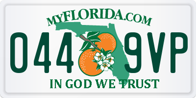 FL license plate 0449VP