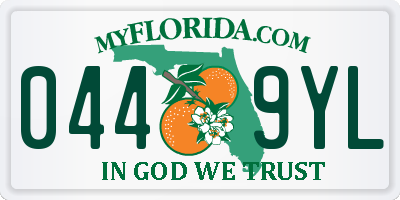 FL license plate 0449YL