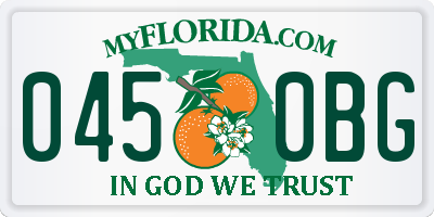 FL license plate 0450BG