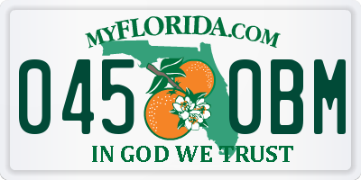 FL license plate 0450BM