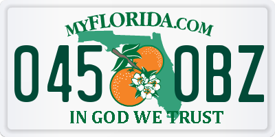 FL license plate 0450BZ