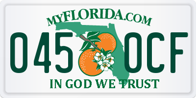 FL license plate 0450CF