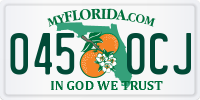 FL license plate 0450CJ