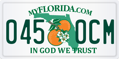 FL license plate 0450CM
