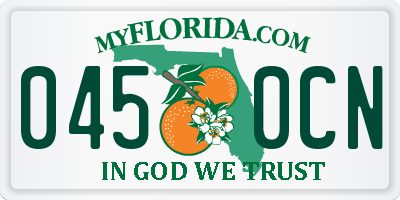 FL license plate 0450CN
