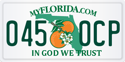FL license plate 0450CP