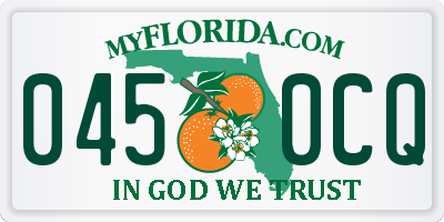 FL license plate 0450CQ