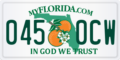 FL license plate 0450CW