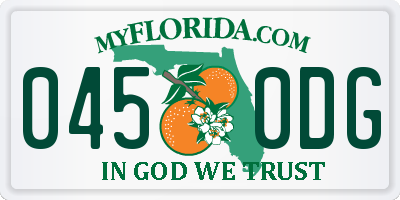 FL license plate 0450DG