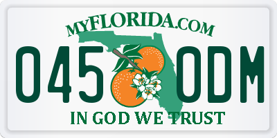 FL license plate 0450DM