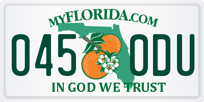 FL license plate 0450DU