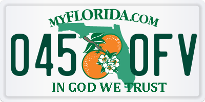 FL license plate 0450FV