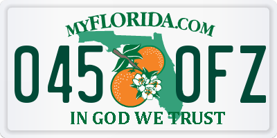 FL license plate 0450FZ