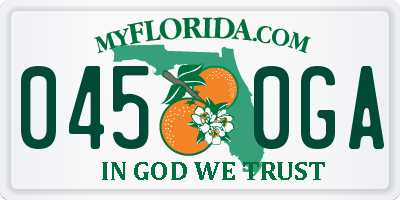 FL license plate 0450GA