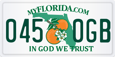 FL license plate 0450GB