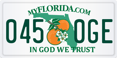 FL license plate 0450GE