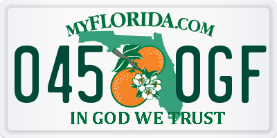 FL license plate 0450GF